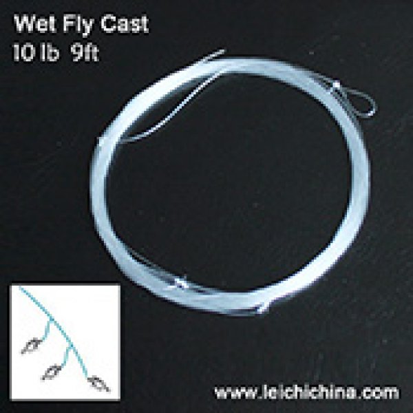 Wet fly cast (multi-shot leader)