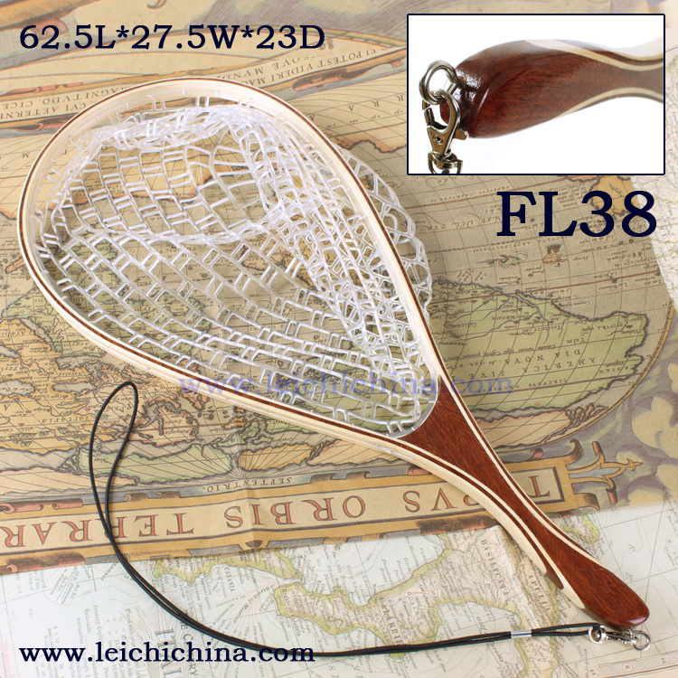 hand-fitting handle rubber trout net FL38