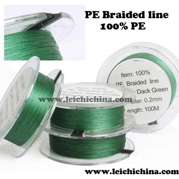 100% PE dyneema braided fishing line