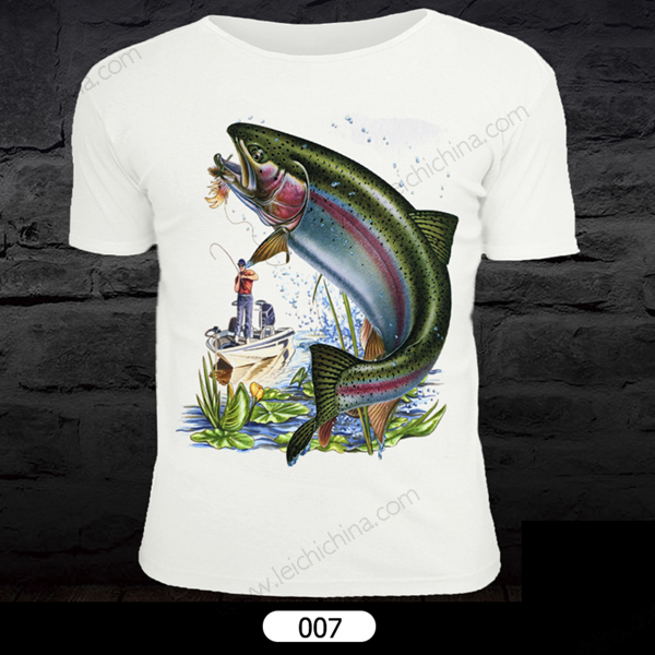 fish patten T-shirt 007