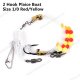 2 Hook Plaice Boat   Size 1 0 Red Yellow