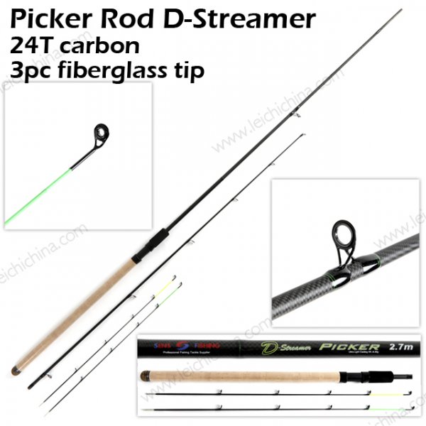 Picker Rod D-Streamer  24T carbon 3pc fiberglass tip