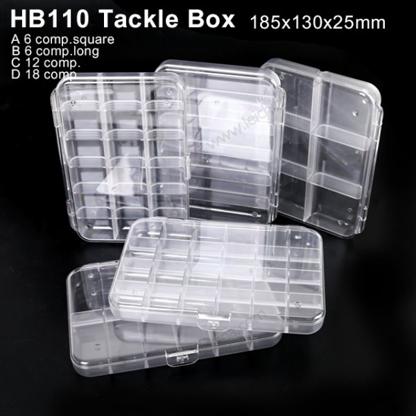 HB110 Clear Slim body Fishing Tackle Box