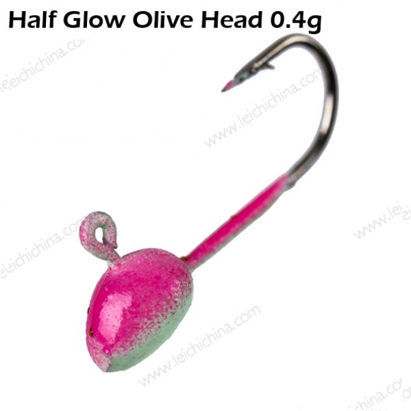Half Glow Olive Head 0.4g