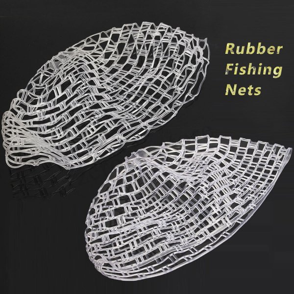 Fly fishing landing net rubber net