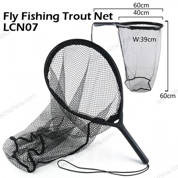 Fly fishing flat bottom trout net LCN07