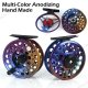 multi color fly reel