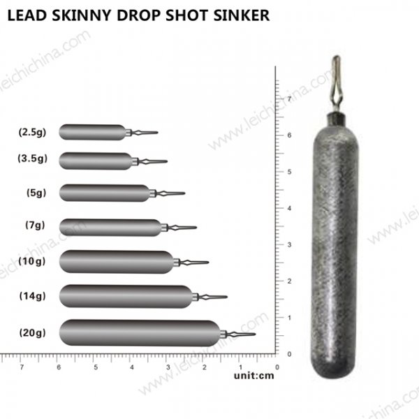 LEAD SKINNY DROP SHOT SINKER