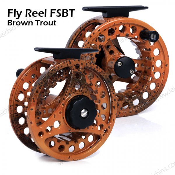fly reel brown trout fish skin