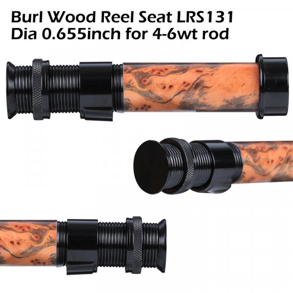 fly fishing rod Burl wood reel seat LRS131