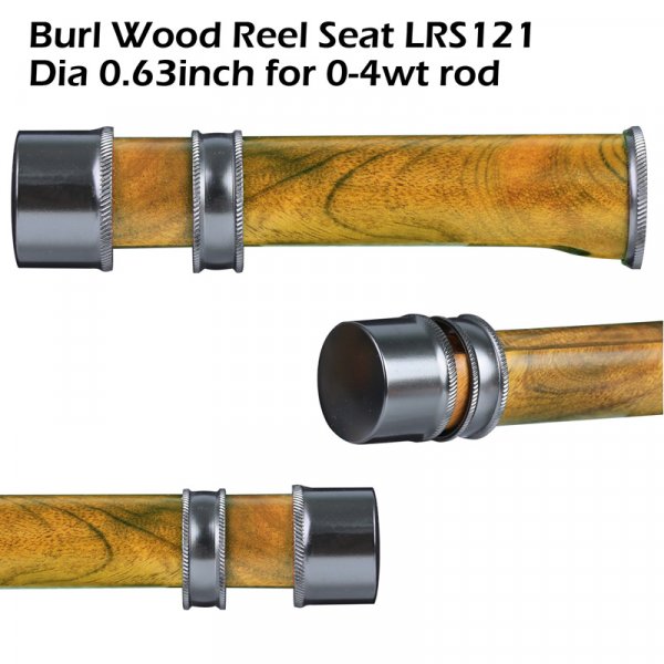 fly fishing rod Burl wood reel seat LRS121