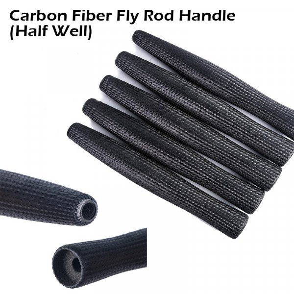 Carbon Fiber Half Well Fly Rod Handle