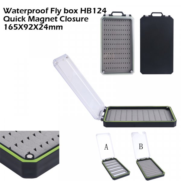 Waterproof Fly box with magnet closure HB124