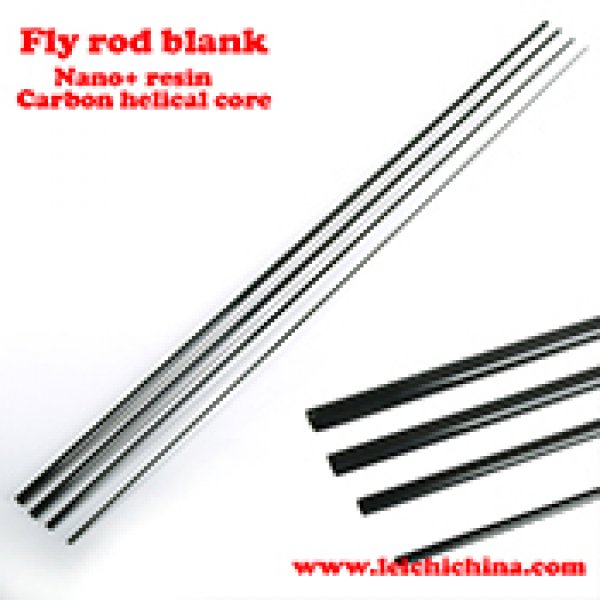 Nano Resin carbon helical core fly rod blank