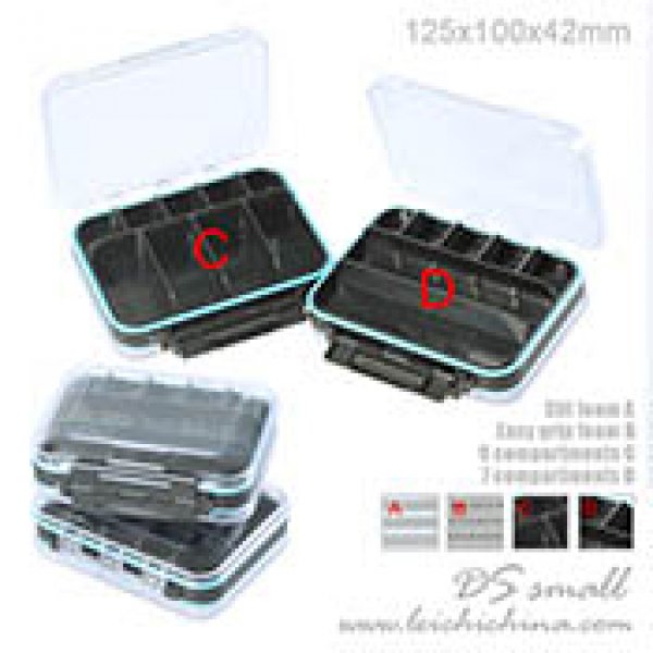 Double side clear waterproof Tube fly box DS-small-comp