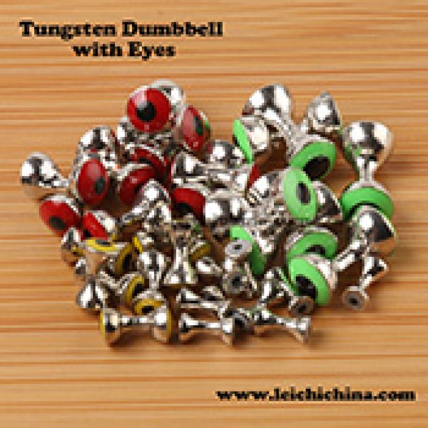 Tungsten dumbbell with eyes