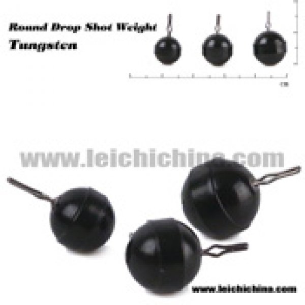 Harmony Tungsten Round Dropshot Weights – 6 Pack, Black – Perfect For Finesse Fishing