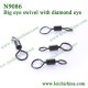 carp fishing big eye swivel with diamond eye N9086