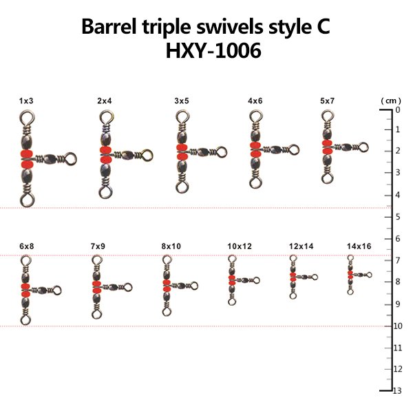 Barrel triple swivels style C   HXY-1006