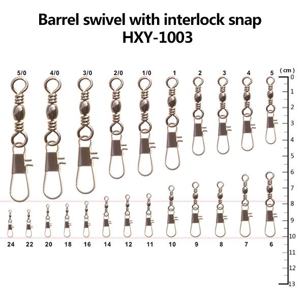 Barrel swivel with interlock snap    HXY-1003