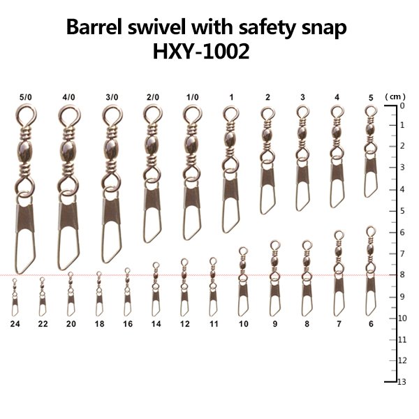 Barrel swivel with safety snap   HXY-1002
