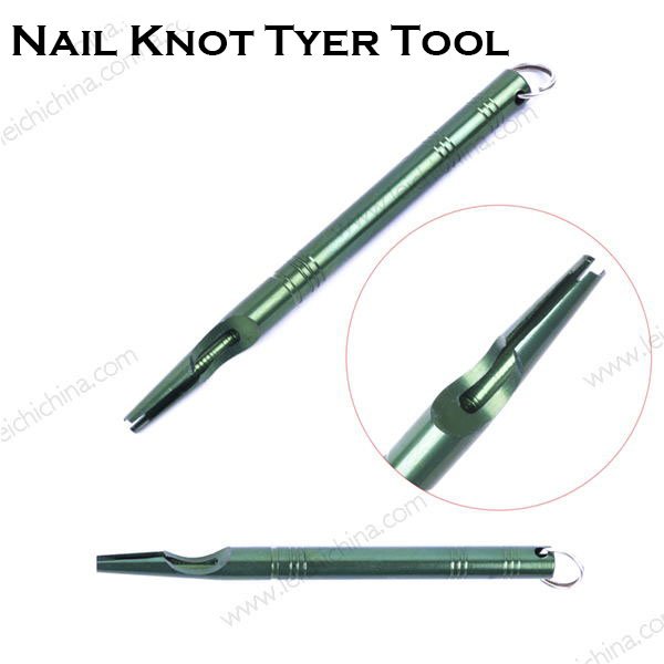 Green nail knot tying tool
