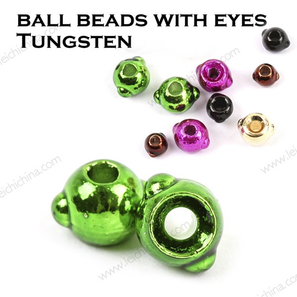 Ball Beads with eyes  Tungsten