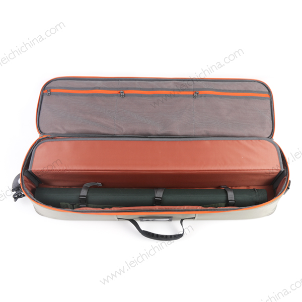 QI Leather Fly Fishing Rod Tube/Case Travel Carrying Rod Tube with Leather  Shoulder Strap