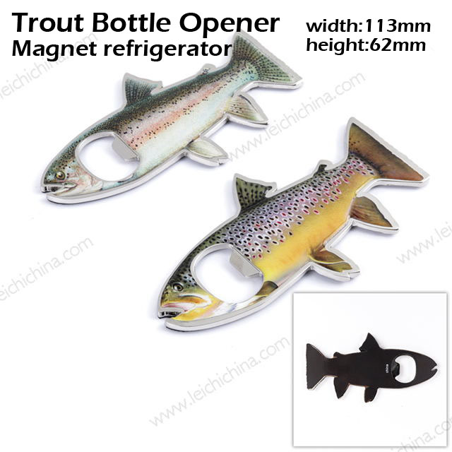 Trout Bottle Opener  Magnet refrigerator