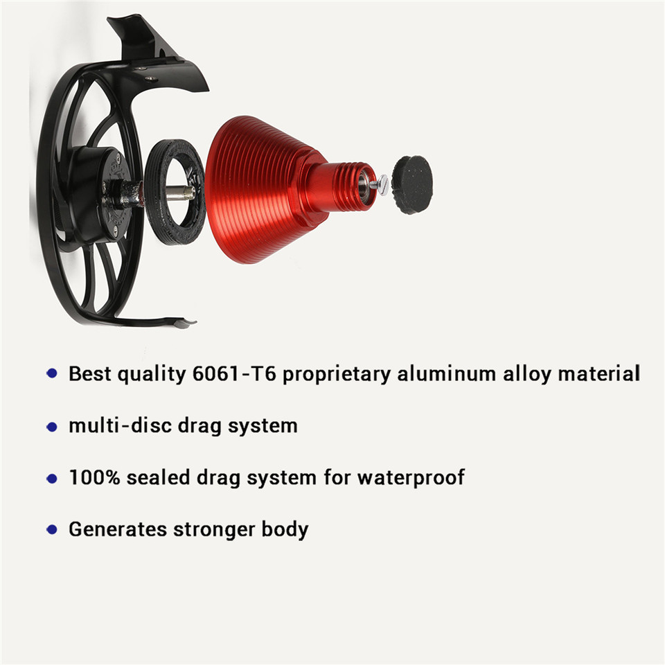 Saltwater Sealed Drag Waterproof Fly Reel VM