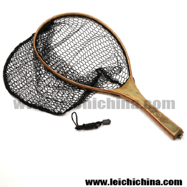 Top quality burl wood hand fly fishing Landing net FL18 - Qingdao Leichi  Industrial & Trade Co.,Ltd.