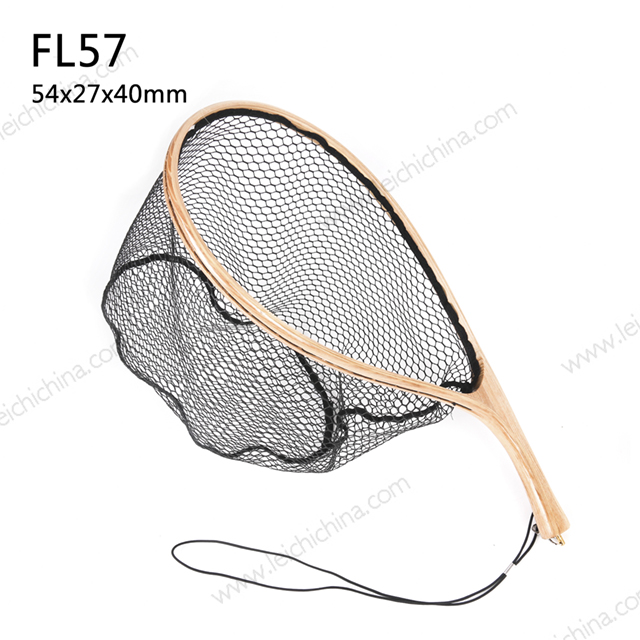 Curve handle Soft rubber coated tenkara landing net FL57 - Qingdao