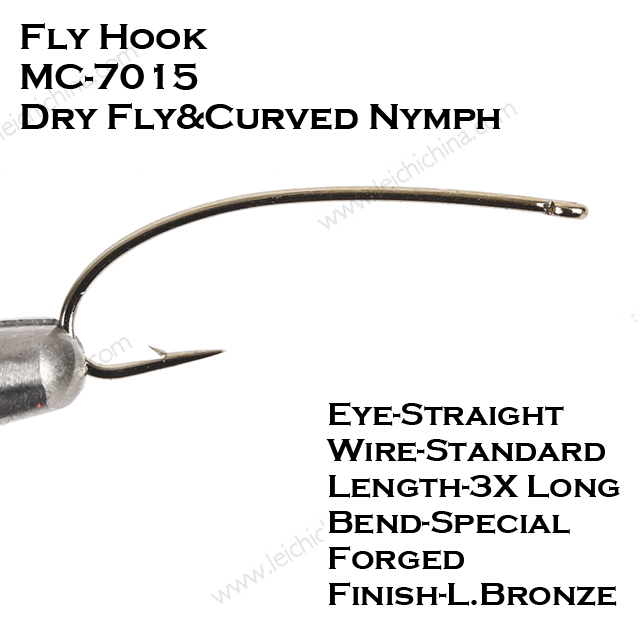 Fly hook MC-7015 Dry Fly & Curved Nymph - Qingdao Leichi Industrial & Trade  Co.,Ltd.