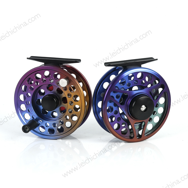 multi color fly reel