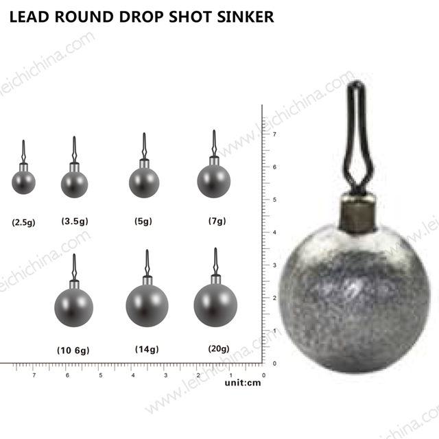 LEAD ROUND DROP SHOT SINKER - 副本