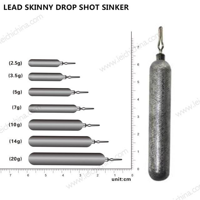 LEAD SKINNY DROP SHOT SINKER - 副本