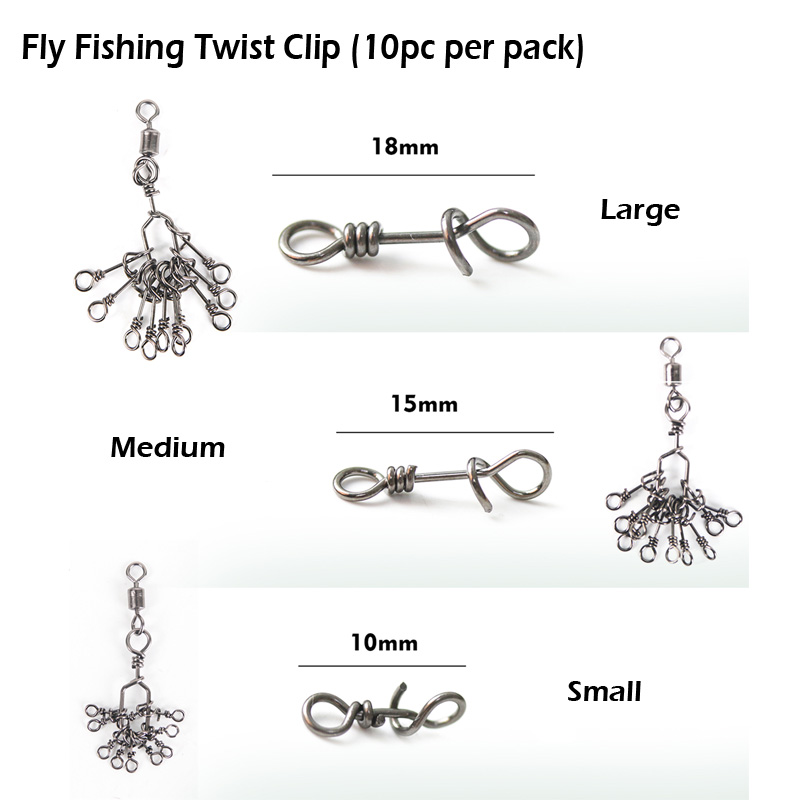 fly fishing twist clip