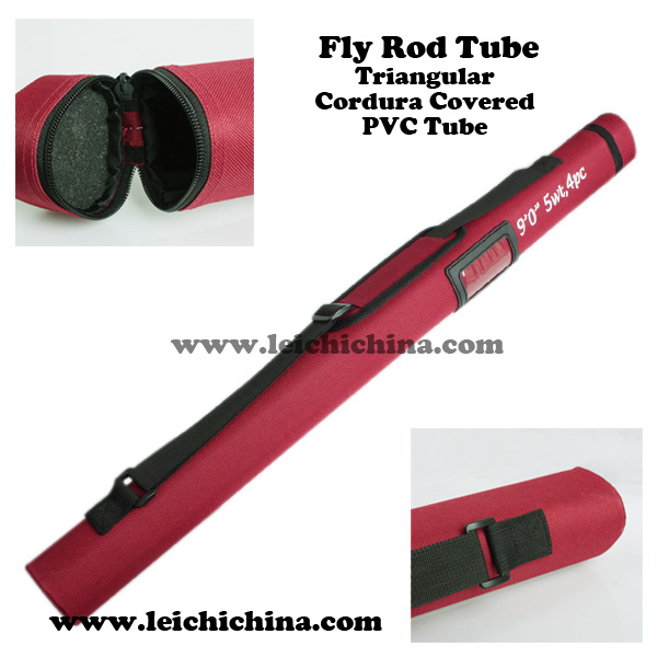Triangular Cordura Covered PVC fly fishing rod Tube - Qingdao Leichi  Industrial & Trade Co.,Ltd.