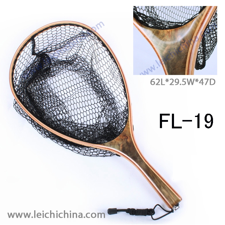 Top quality burl wood hand fly fishing trout net - Qingdao Leichi  Industrial & Trade Co.,Ltd.