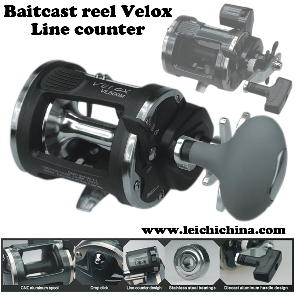 Graphite body line counter baitcast reel Velox - Qingdao Leichi Industrial  & Trade Co.,Ltd.