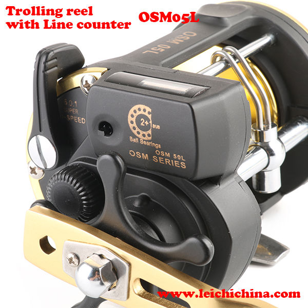 thumbnail image 2 of KOSDFOGE Trolling Reel, Fishing Reel Trolling Reels Equipped With Line Counter Black Trolling Saltwater Offshore Reel Wheel 2 of 11