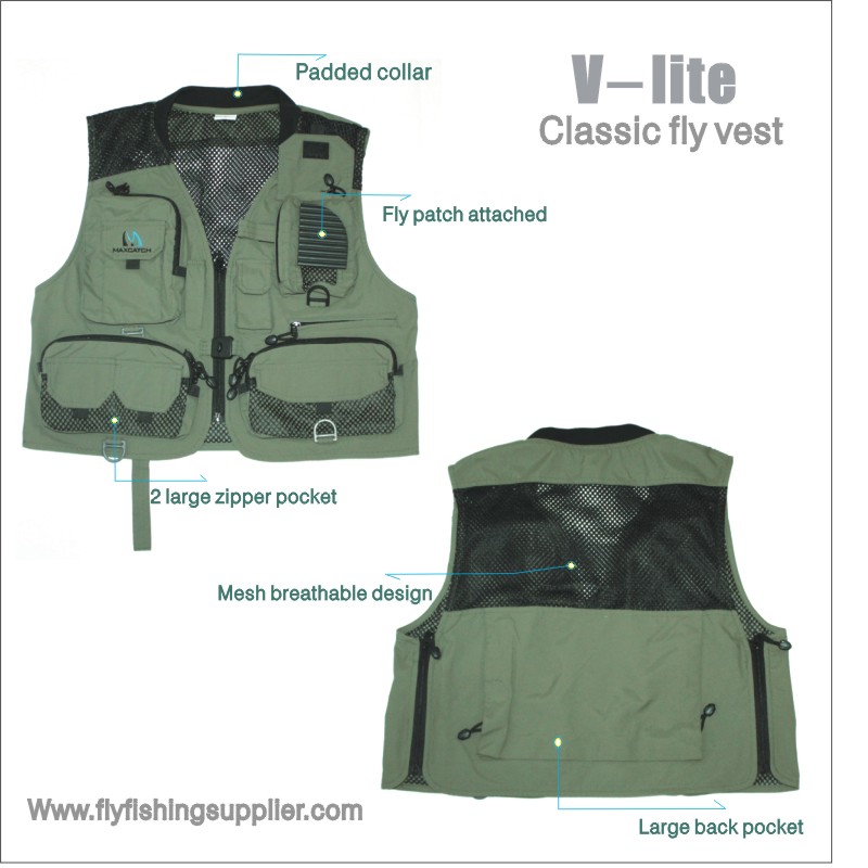 v-lite fly fishing vest