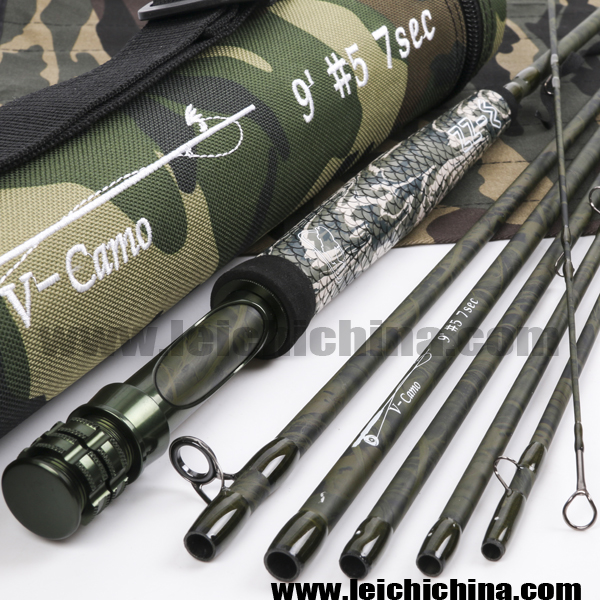 camo camouflage travel fly rod