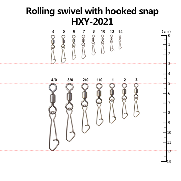 Rolling swivel with hooked snap          HXY-2021