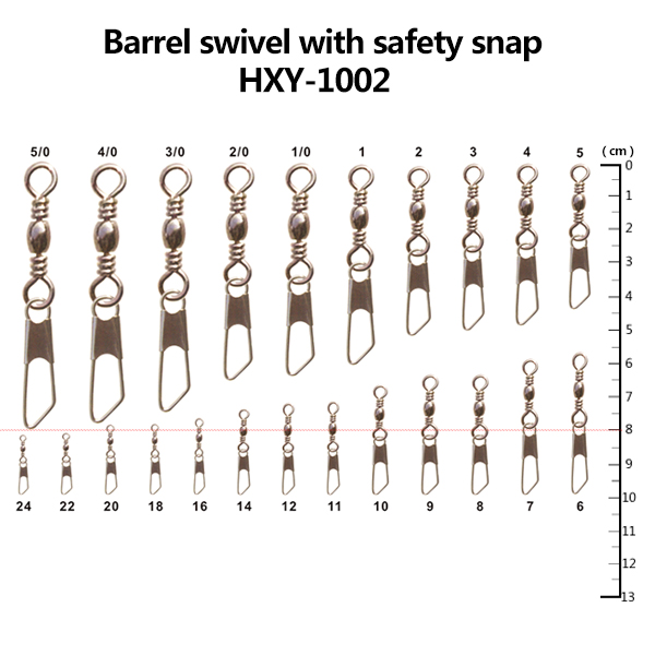 Barrel swivel with safety snap   HXY-1002