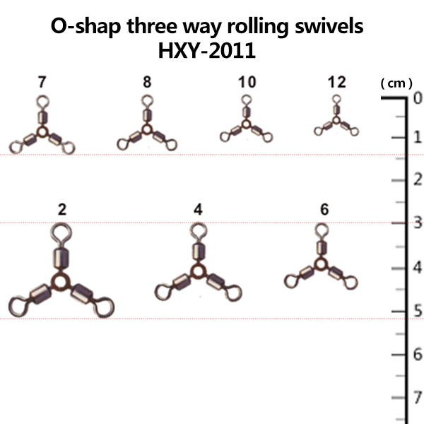 O-shap three way rolling swivels HXY-2011